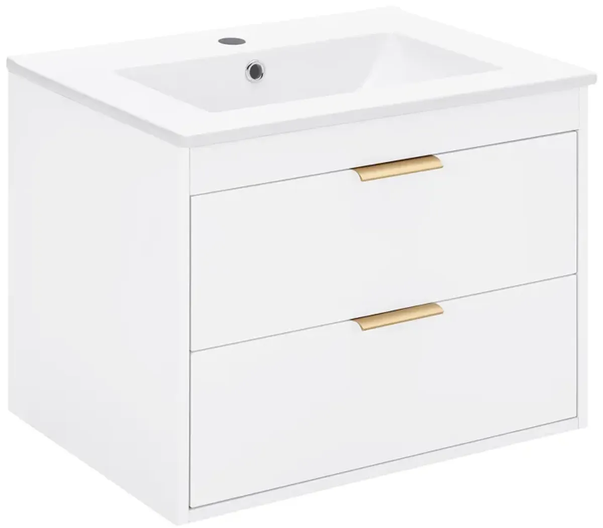 17.72 in. W x 24 in. D x 18.7 in. H Single Sink Bath Vanity with White Ceramic Top