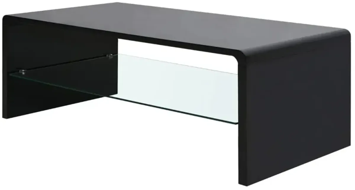 vidaXL High Gloss Coffee Table Black