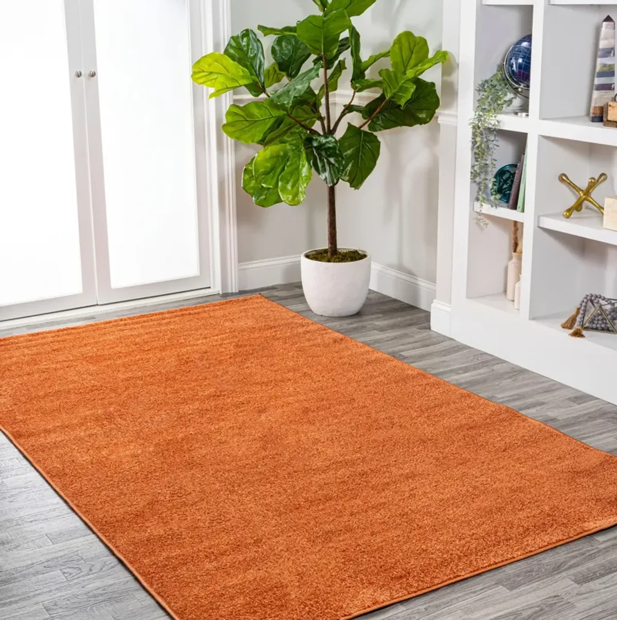 Haze Solid Low-Pile Area Rug