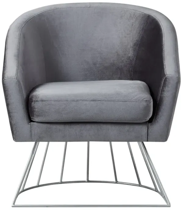 Inspired Home Glenda Velvet Accent Chair