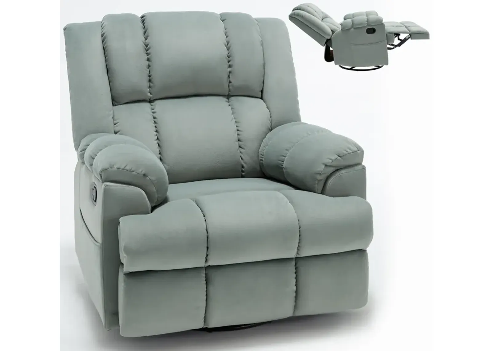 Merax Manual Recliner Chair Swivel  Rocking Chair