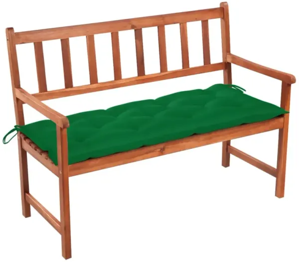 vidaXL Garden Bench with Cushion 47.2" Solid Acacia Wood