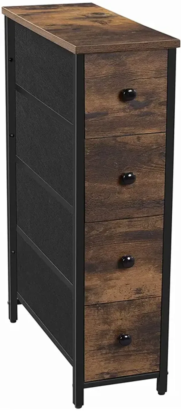 Hivvago Narrow Dresser with 4 Fabric Drawers