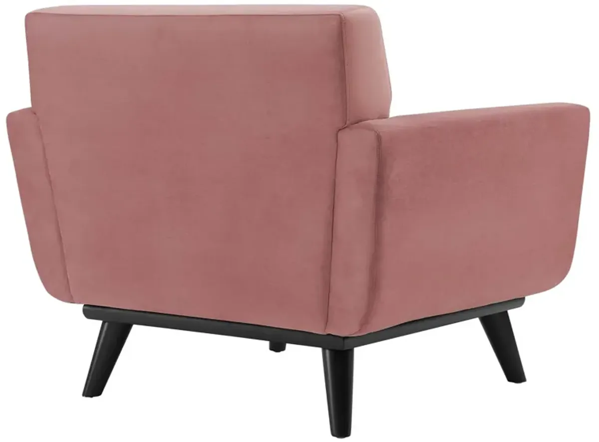 Engage Channel Tufted Performance Velvet Armchair