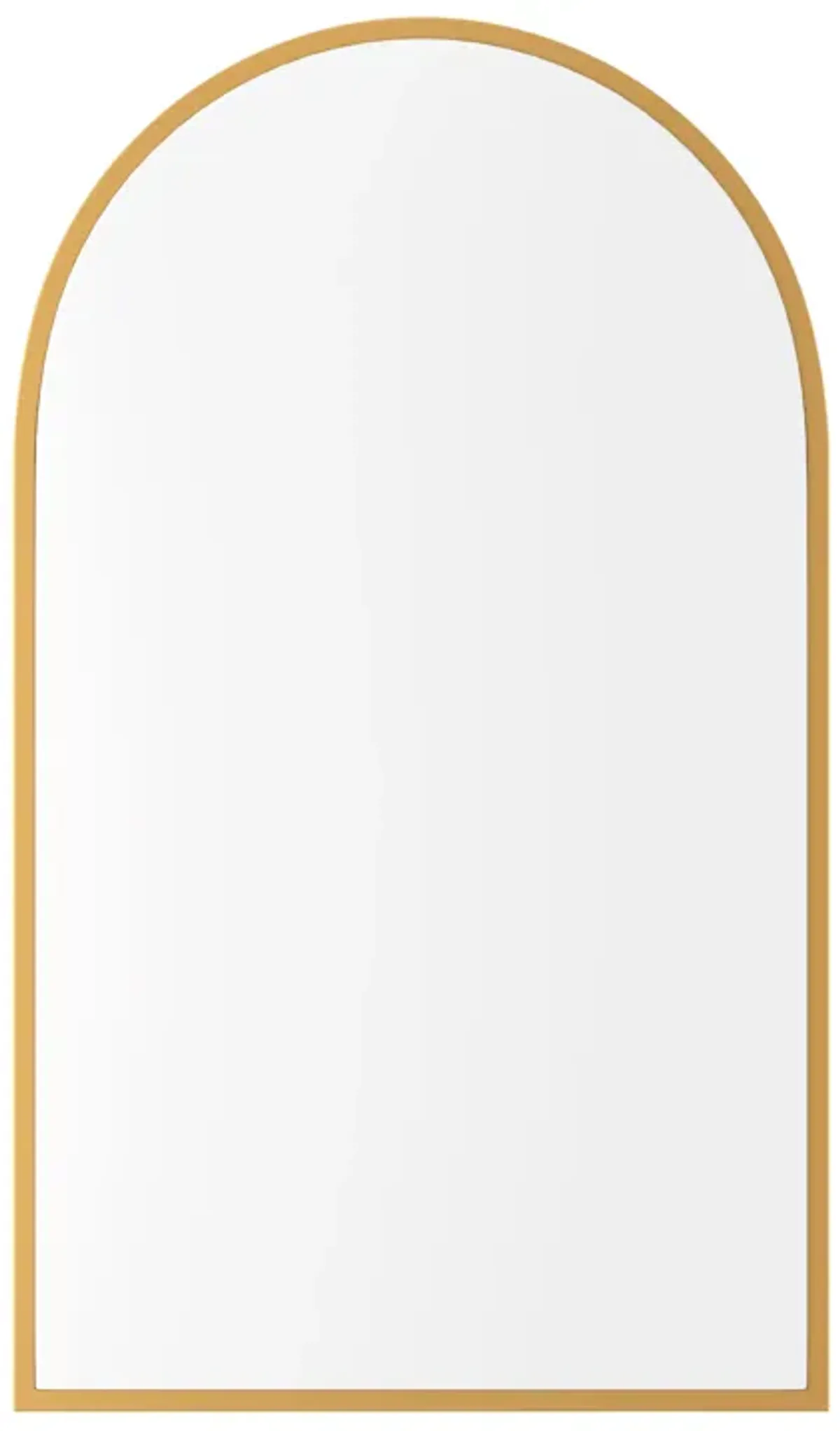 67*39 Arched Gold Rectangle Wood Framed Full-length Mirror with Stand