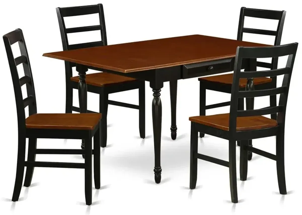 Dining Room Set Black & Cherry, MZPF5-BCH-W