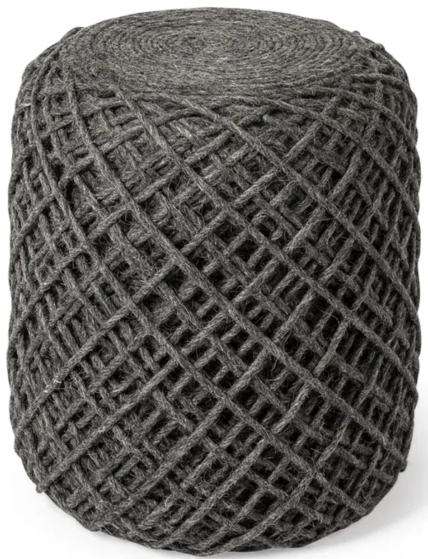 Allium Gray Pouf
