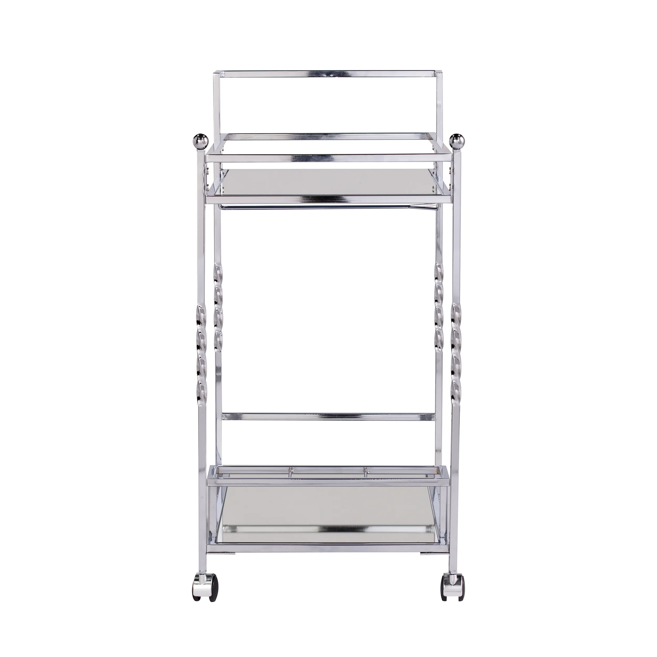 Ivers Metal Mirrored Bar Cart