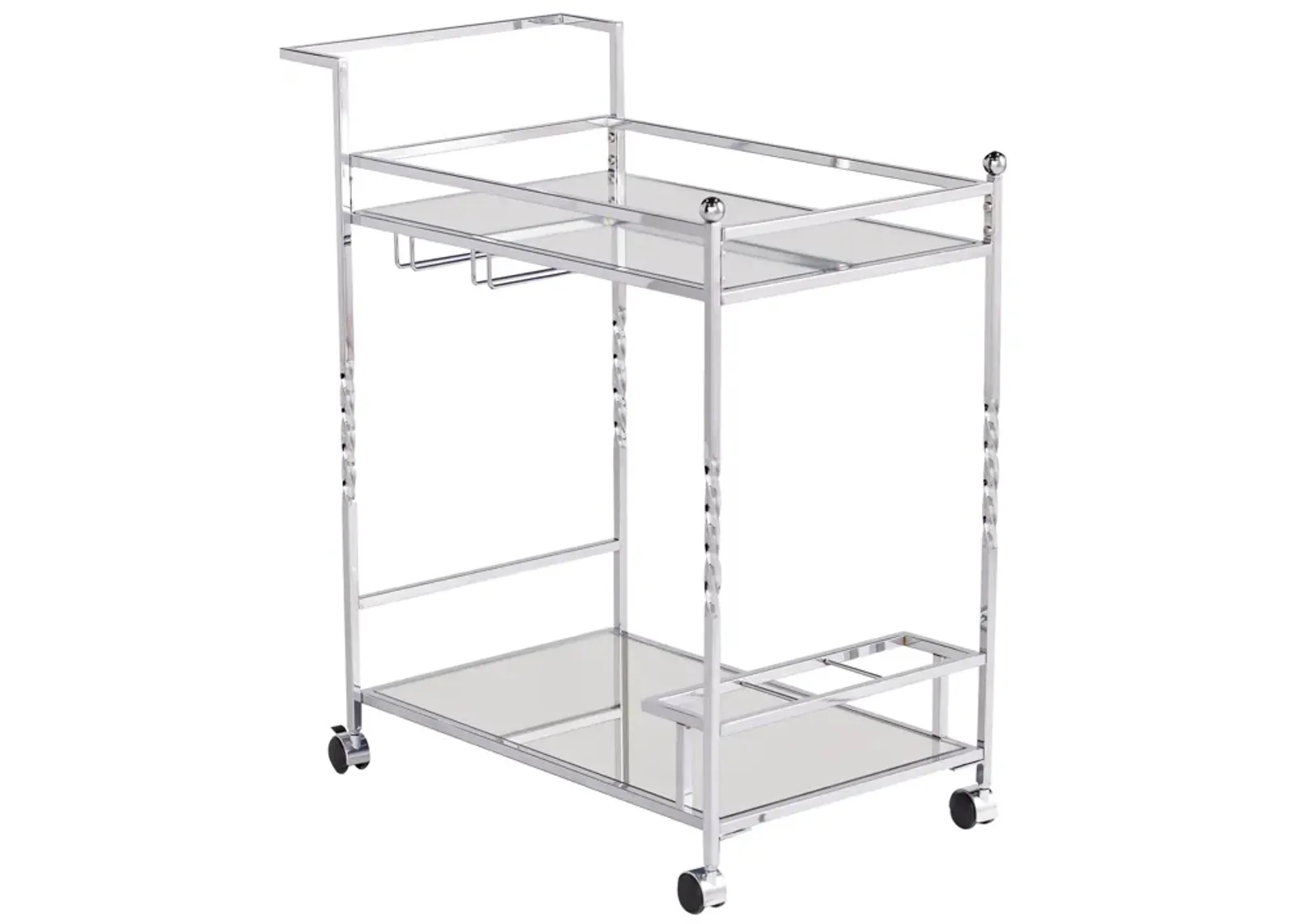 Ivers Metal Mirrored Bar Cart