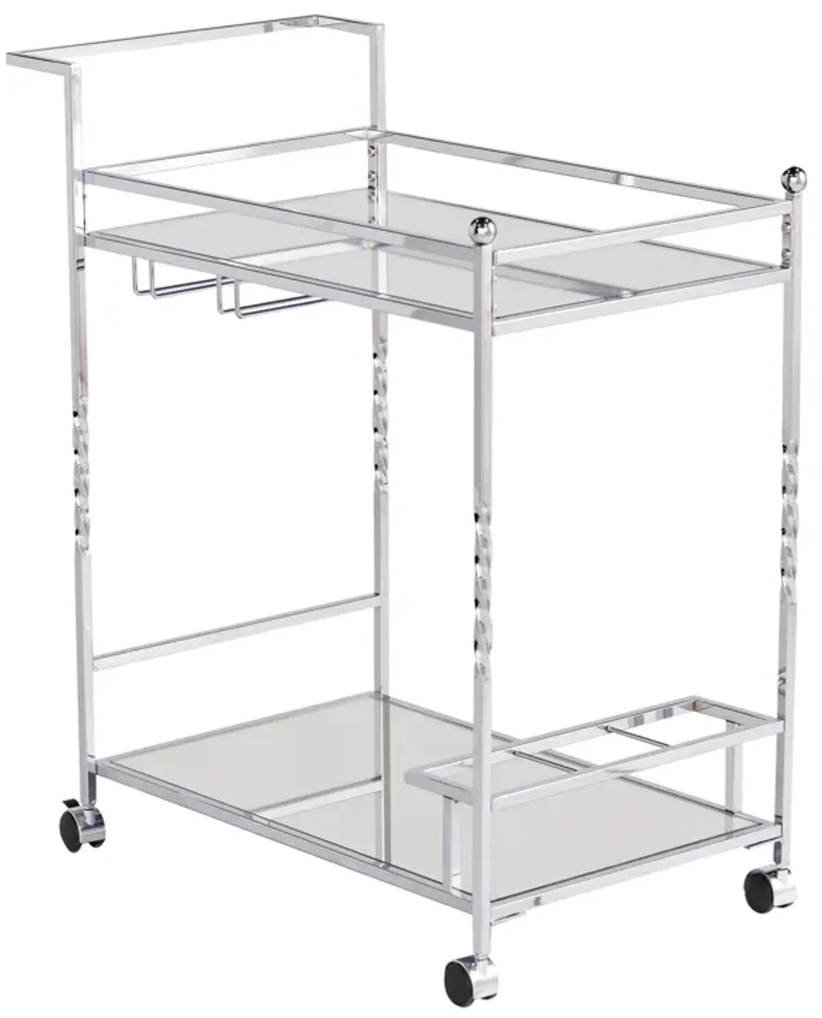 Ivers Metal Mirrored Bar Cart