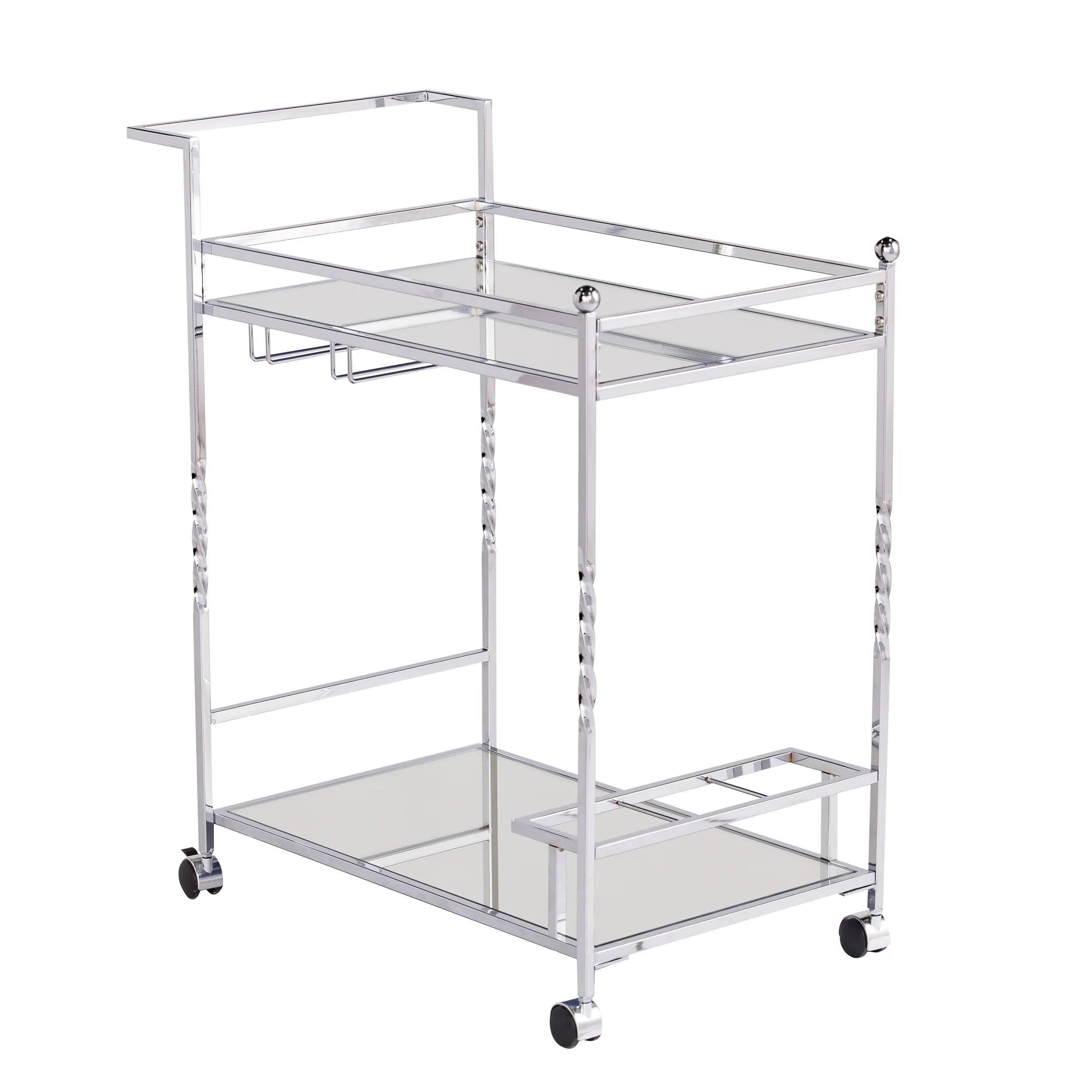 Ivers Metal Mirrored Bar Cart