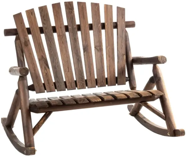 Wooden Rocking Chair for Porch and Garden Comfortable Outdoor Seating