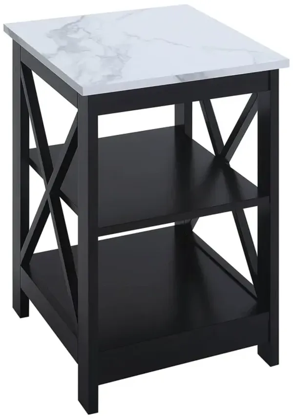 Convenience Concepts Oxford End Table 15.75"" - Modern Living Room Table with Storage Shelves, Transitional Nightstand Side Tabl