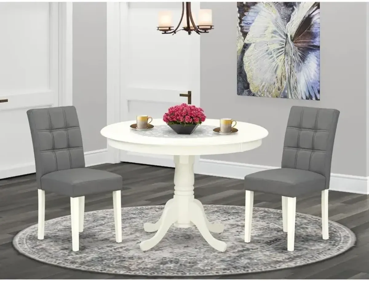 3 Piece Dinner Table Set consists A Modern Table