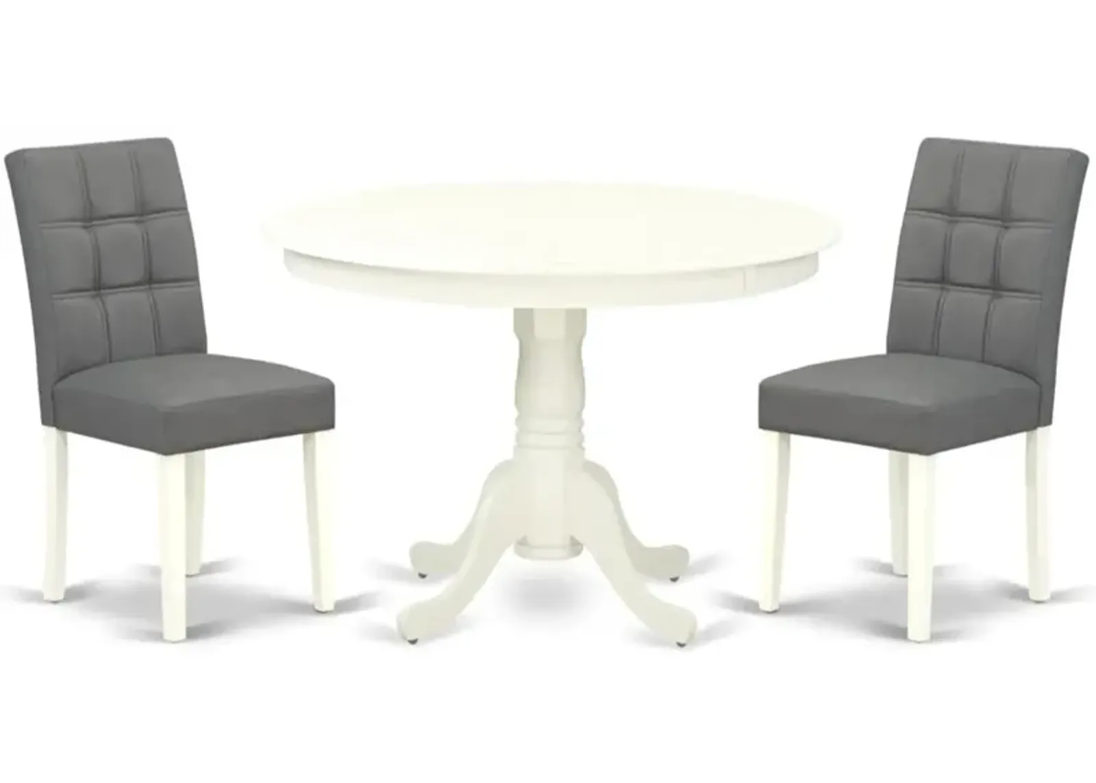 3 Piece Dinner Table Set consists A Modern Table