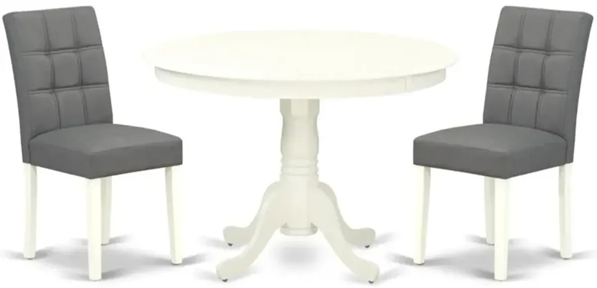 3 Piece Dinner Table Set consists A Modern Table