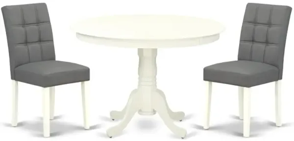 3 Piece Dinner Table Set consists A Modern Table