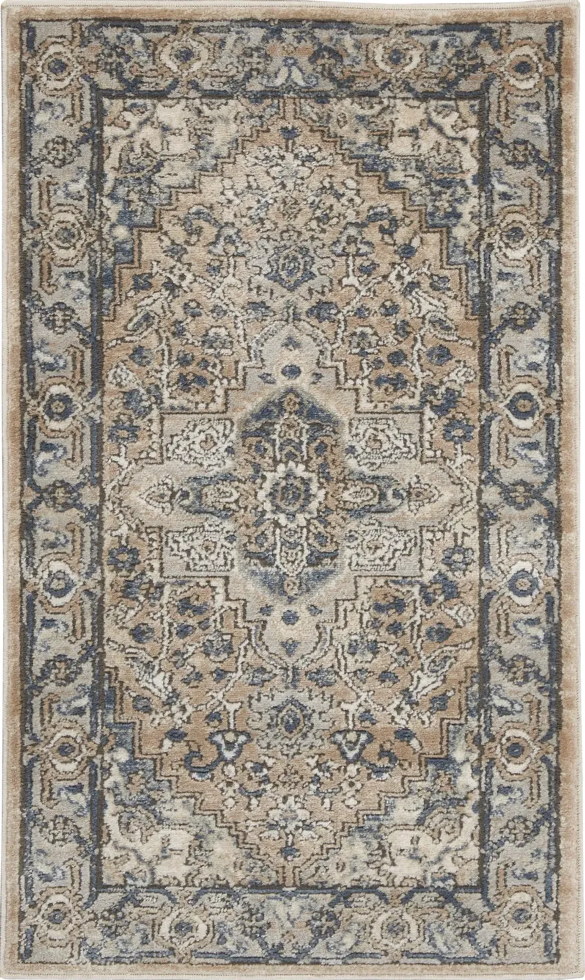 Quarry QUA05 Beige/Gray 2'2" x 3'9" Rug