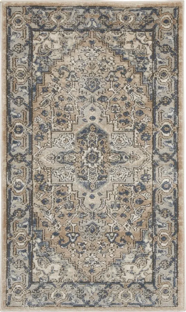 Quarry QUA05 Beige/Gray 2'2" x 3'9" Rug