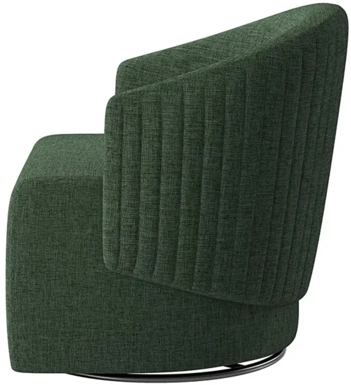 BELLEZE Swivel Accent Chair, Modern Upholstered Swivel Armchair 360 Degree Barrel Chair Comfy Corner Chair for Living Room Bedroom - Malta (Green)