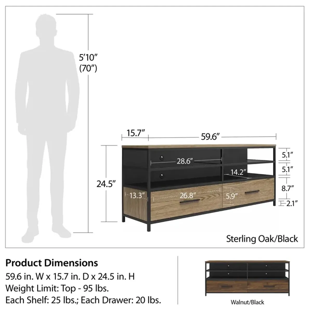 Structure TV Stand for TVs up to 60"