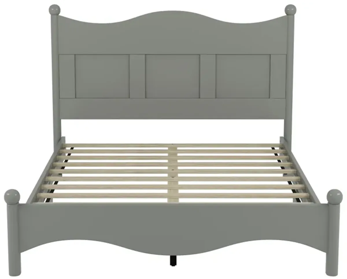 Merax Elegant Design Wood Platform Bed with Headboard