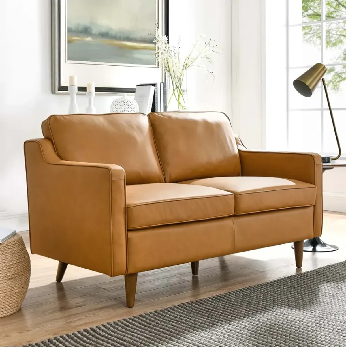 Impart Genuine Leather Loveseat