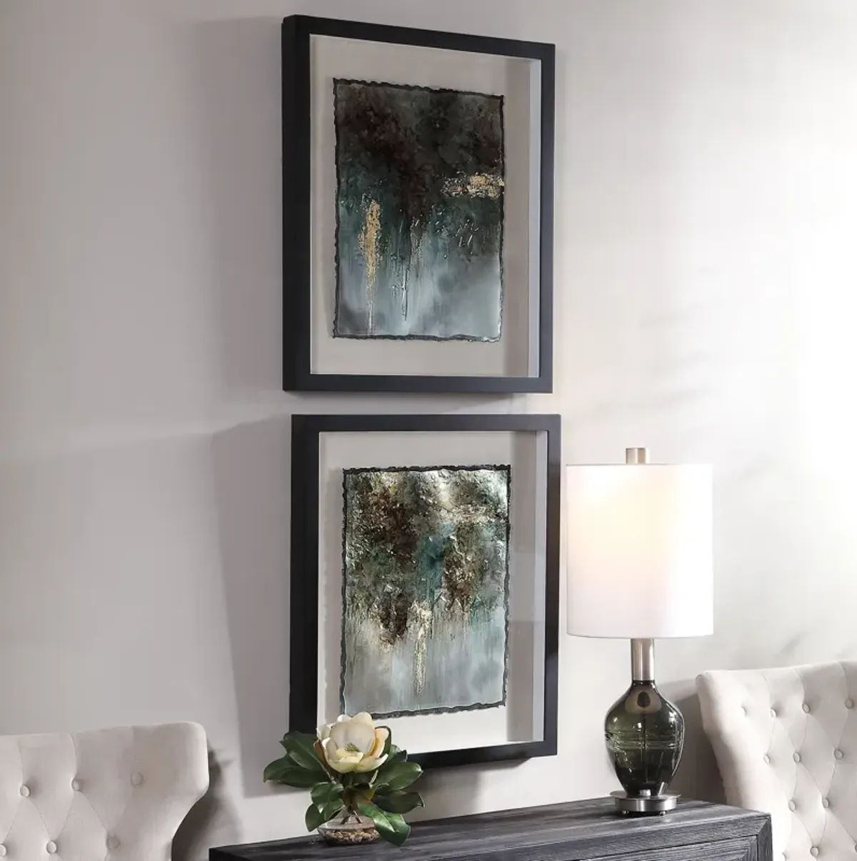 Uttermost Rustic Patina Framed Prints, Set/2