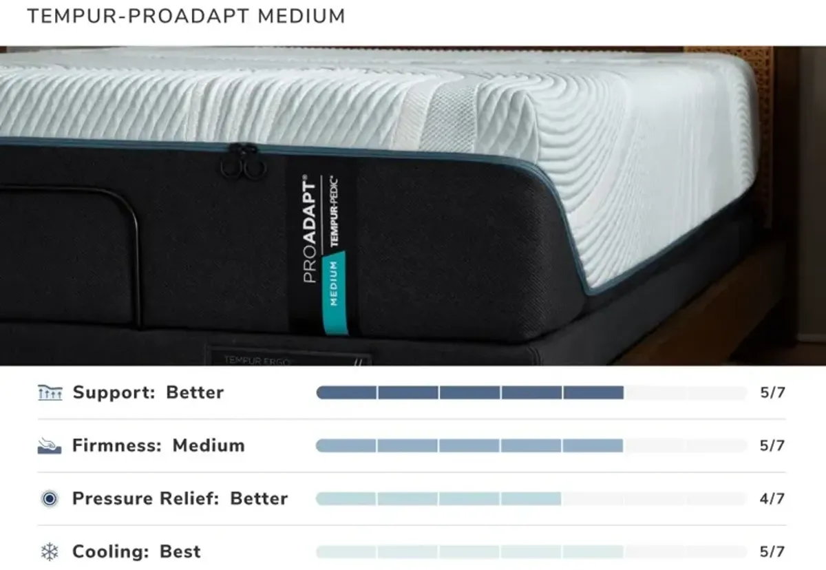 Tempur Pedic Pro-adapt Medium King Mattress