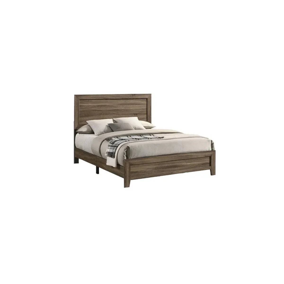 Best Quality Furniture Donna Dark Walnut Eastern King Bed (Panel)