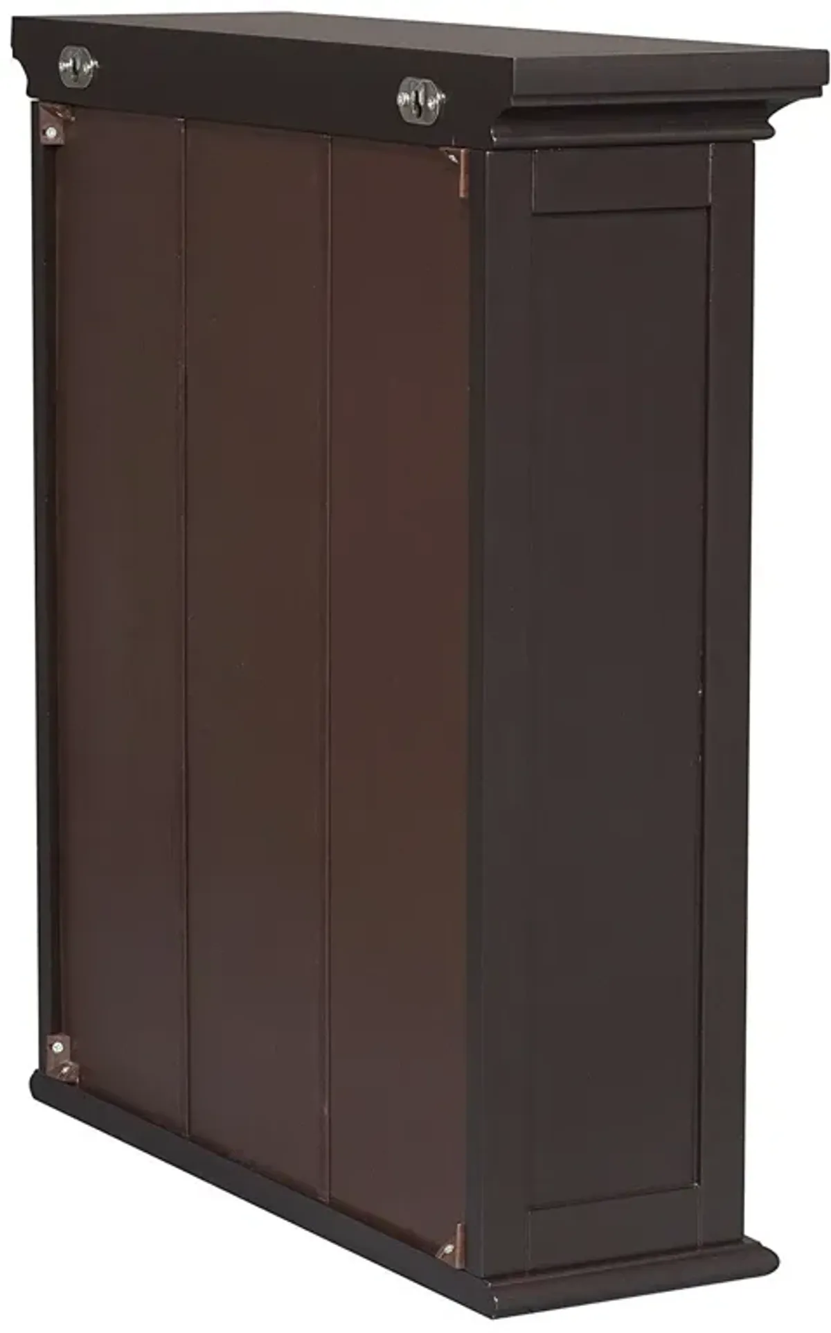 Hivvago Dark Espresso 2-Door Bathroom Wall Cabinet with Open Shelf