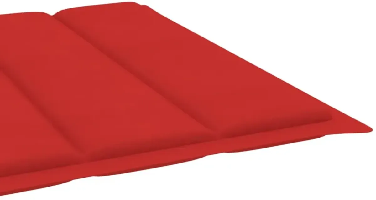 vidaXL Sun Lounger Cushion Red 78.7"x27.6"x1.6" Fabric