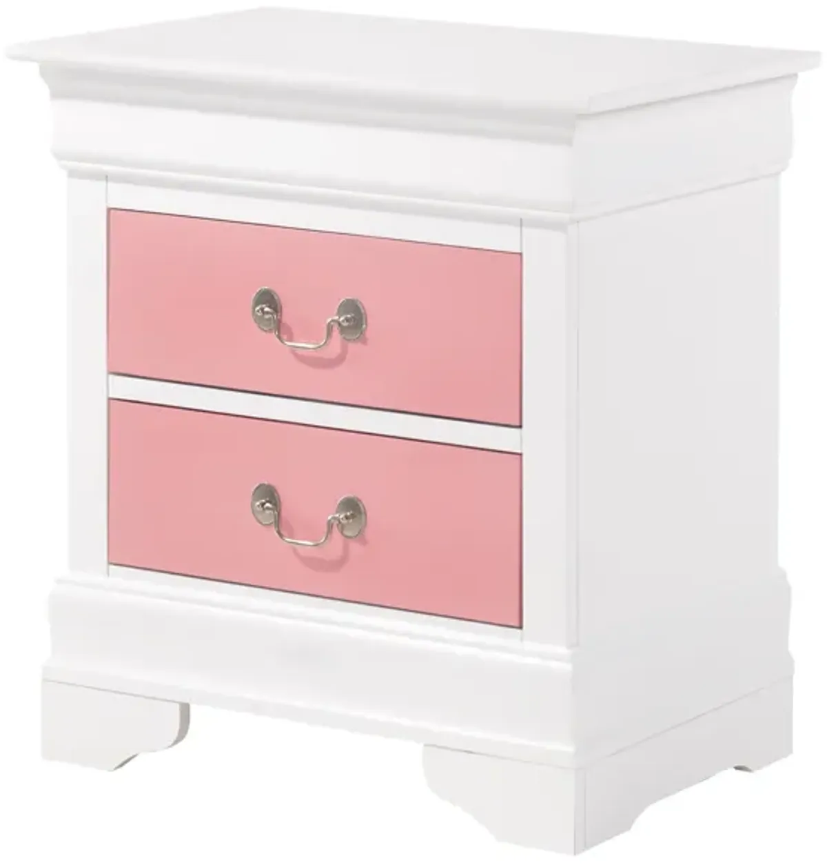 Louis Philippe 2-Drawer Nightstand (24 in. H X 22 in. W X 16 in. D)