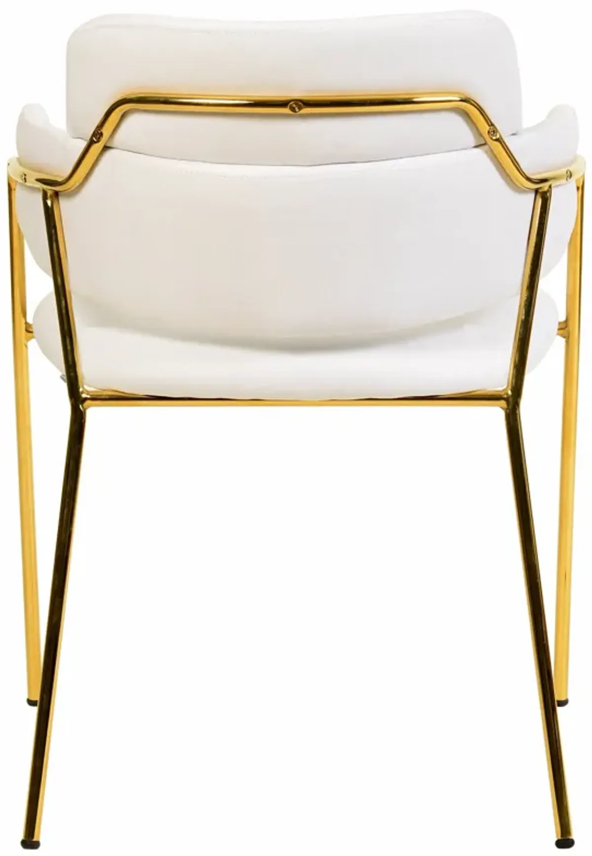 Axis Upholstered Dining Chairs Curved Open-Back & Gold Legs Set of 2 in