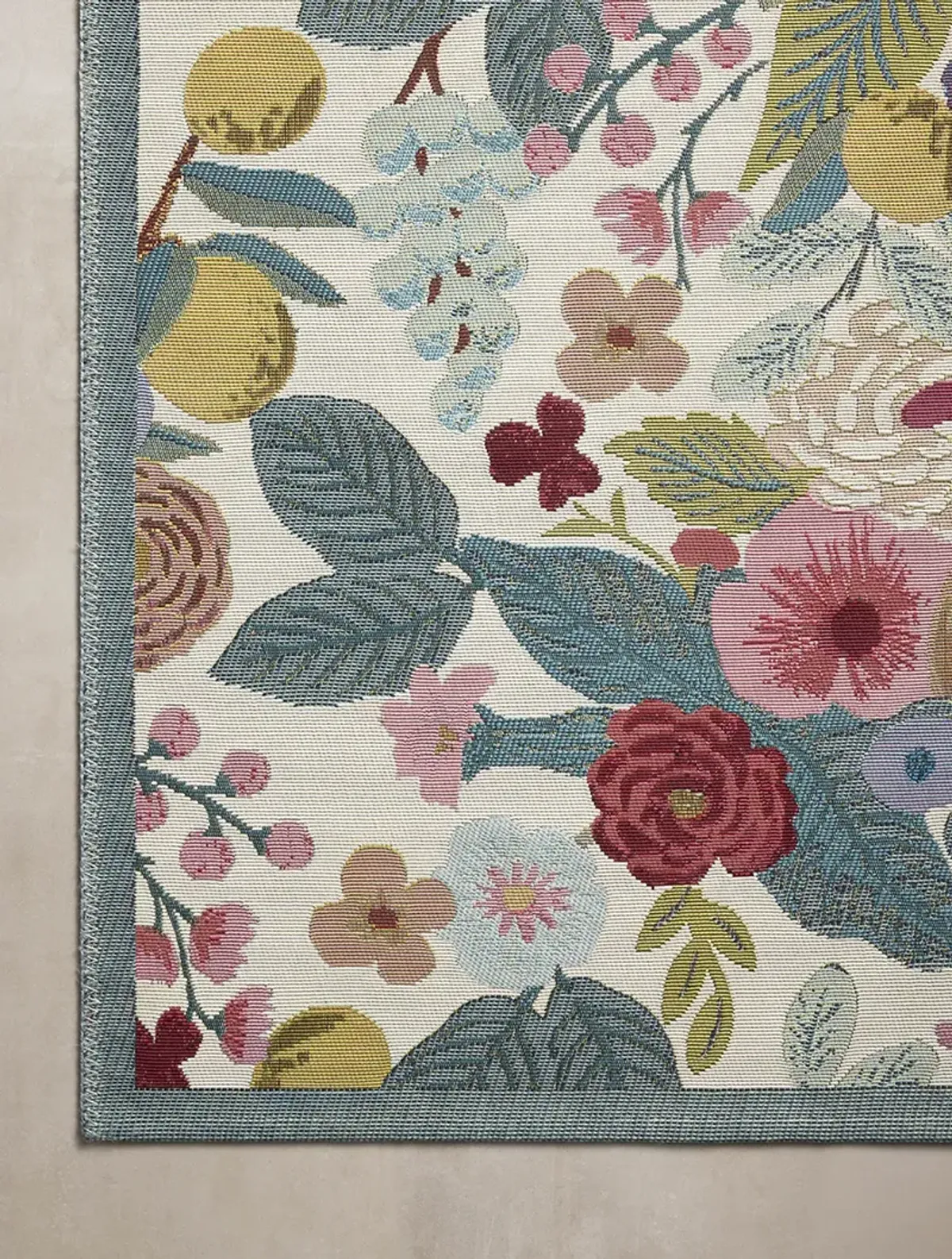 Perennial PRN-04 Rose / Multi 6''7" x 9''4" Rug by Rifle Paper Co.