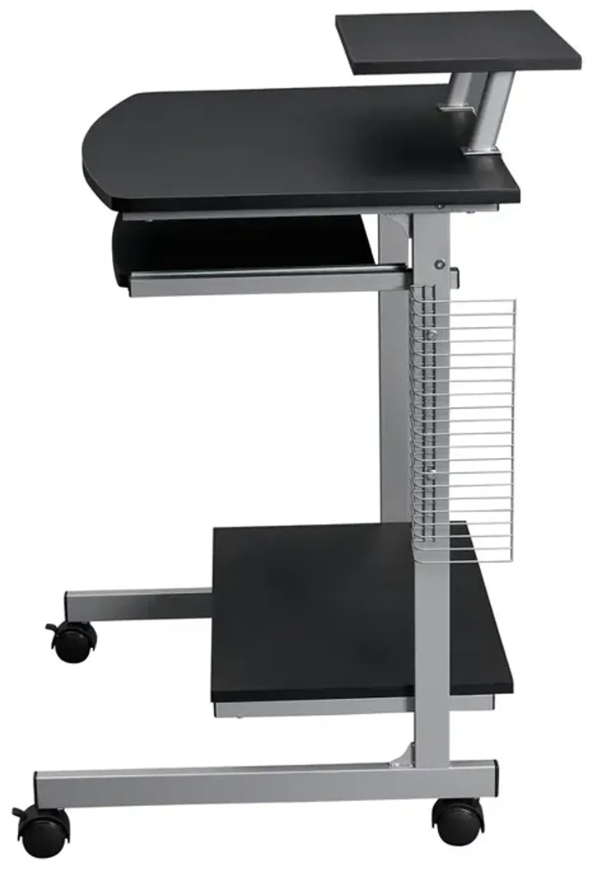 Techni Mobili Compact Computer Cart With Storage . Color: Graphite