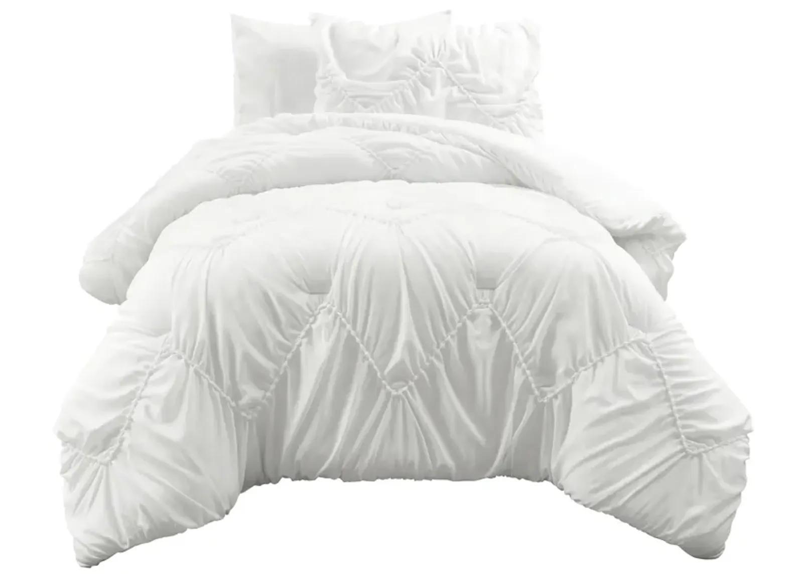 Ruched Chevron Comforter 2-Pc Set