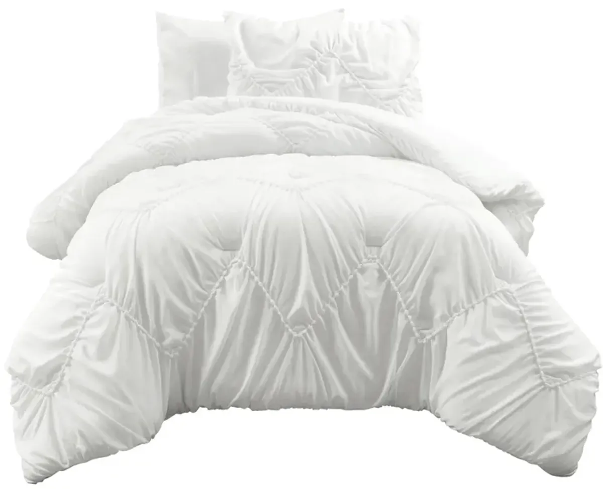 Ruched Chevron Comforter 2-Pc Set