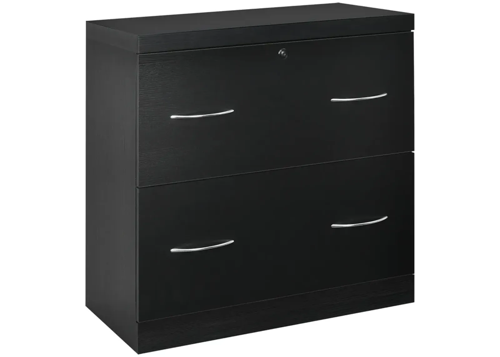 2-Drawer File Cabinet with Lock Hinging Bar Letter and Legal Size-Black