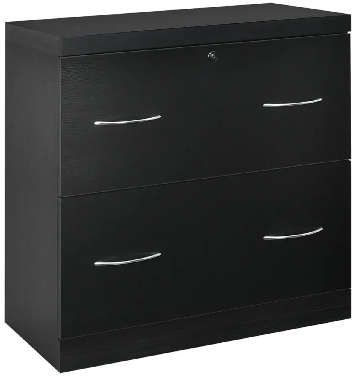 2-Drawer File Cabinet with Lock Hinging Bar Letter and Legal Size-Black