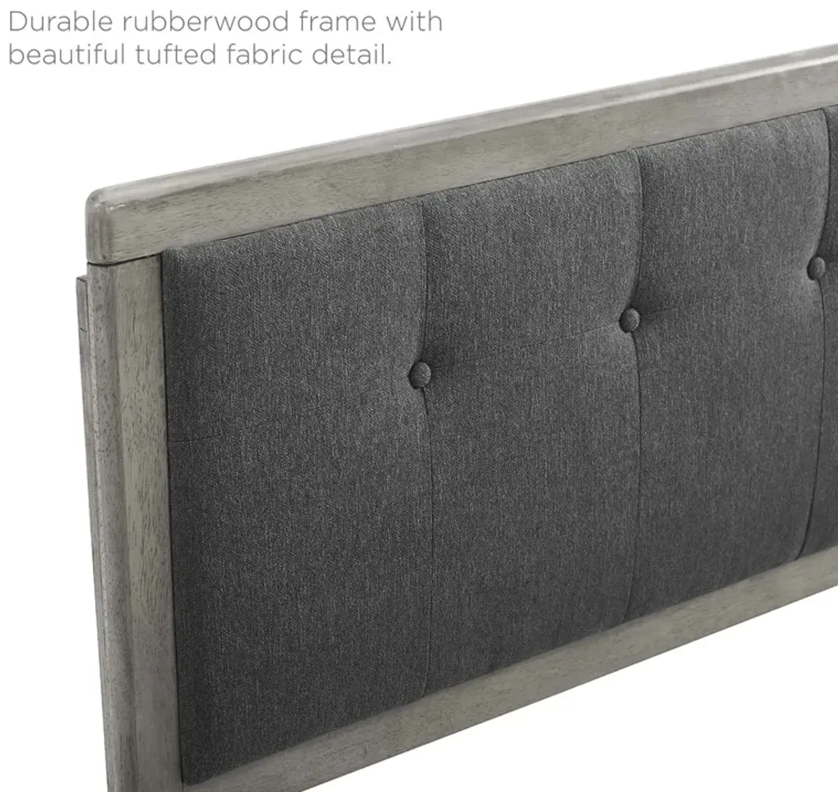 Modway - Draper Tufted Queen Fabric and Wood Headboard