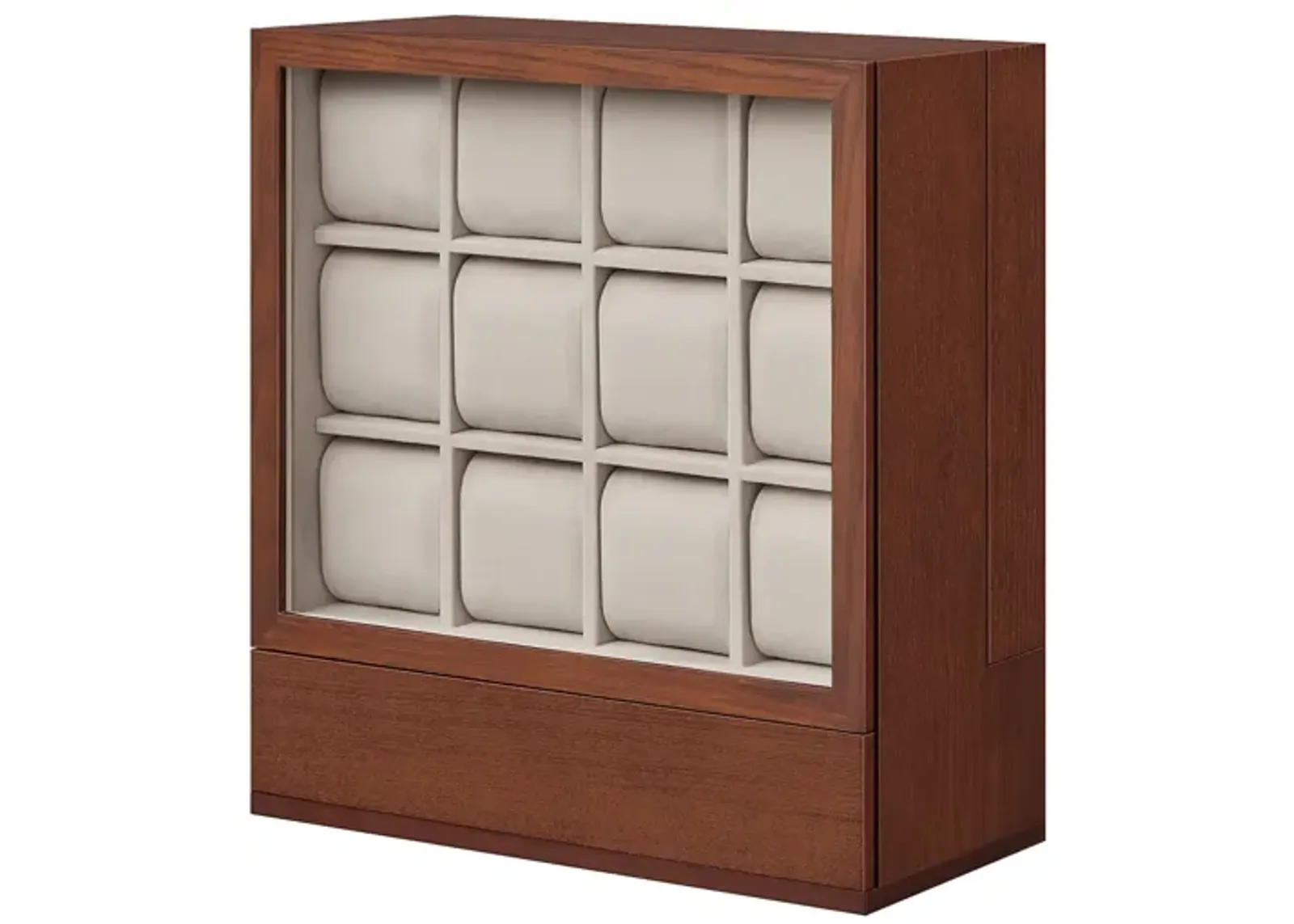 12-Slot Wooden Watch Box Elegant Storage with Premium Craftsmanship and Protective Lining