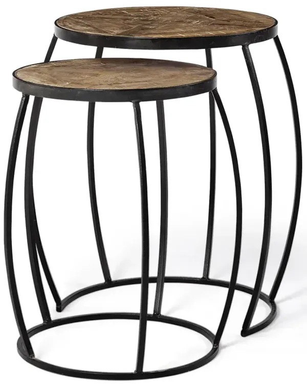 Solid Hardwood Round End Tables – Set of Two Elegant Designs