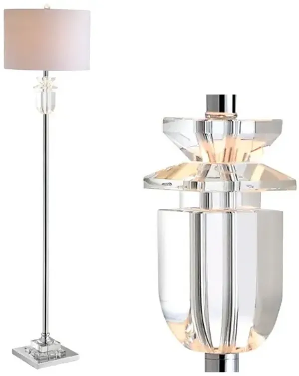 Aria Crystal/Metal LED Floor Lamp