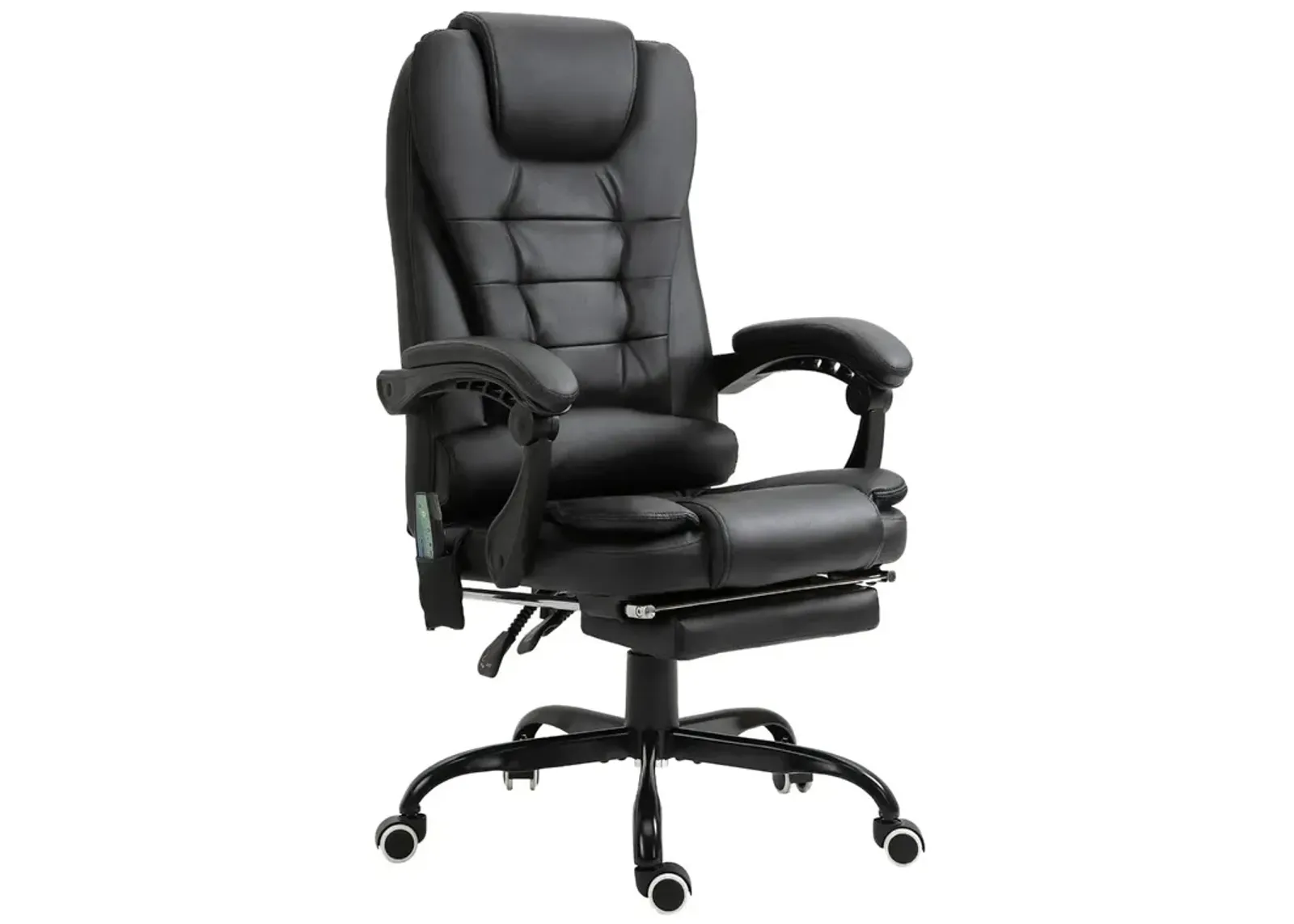 Black Executive Massager: 7-Point Vibrating High Back Office Chair