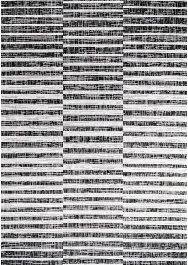 Sukie Modern Offset Stripe Indoor/Outdoor Area Rug
