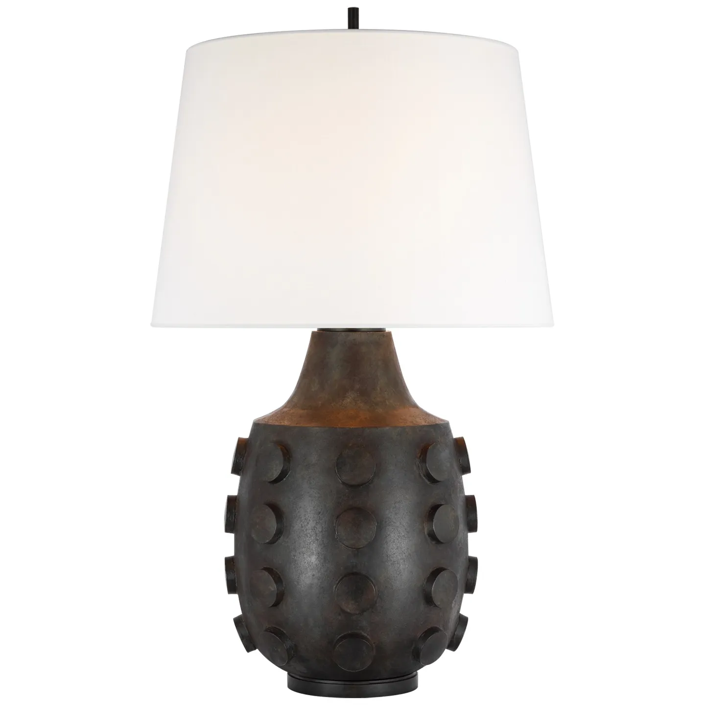 Orly Large Table Lamp in Garden Bronze with Linen Shade