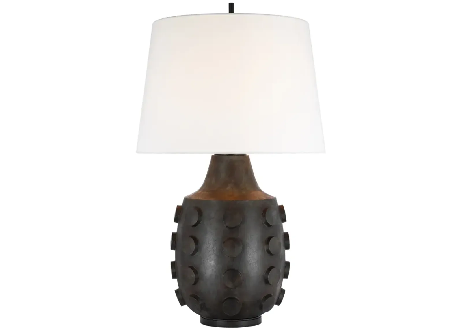 Orly Large Table Lamp in Garden Bronze with Linen Shade