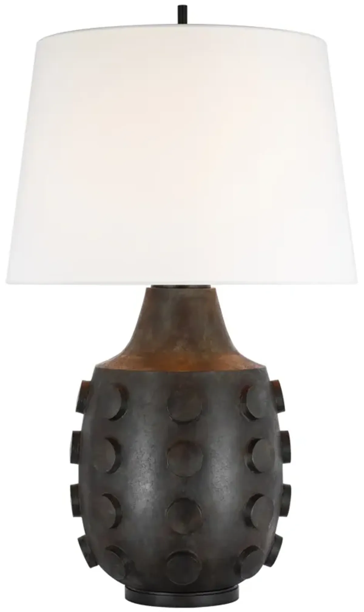 Orly Large Table Lamp in Garden Bronze with Linen Shade