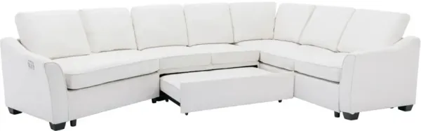 Modern L-Shaped Sleeper Sofa with USB Charging Port